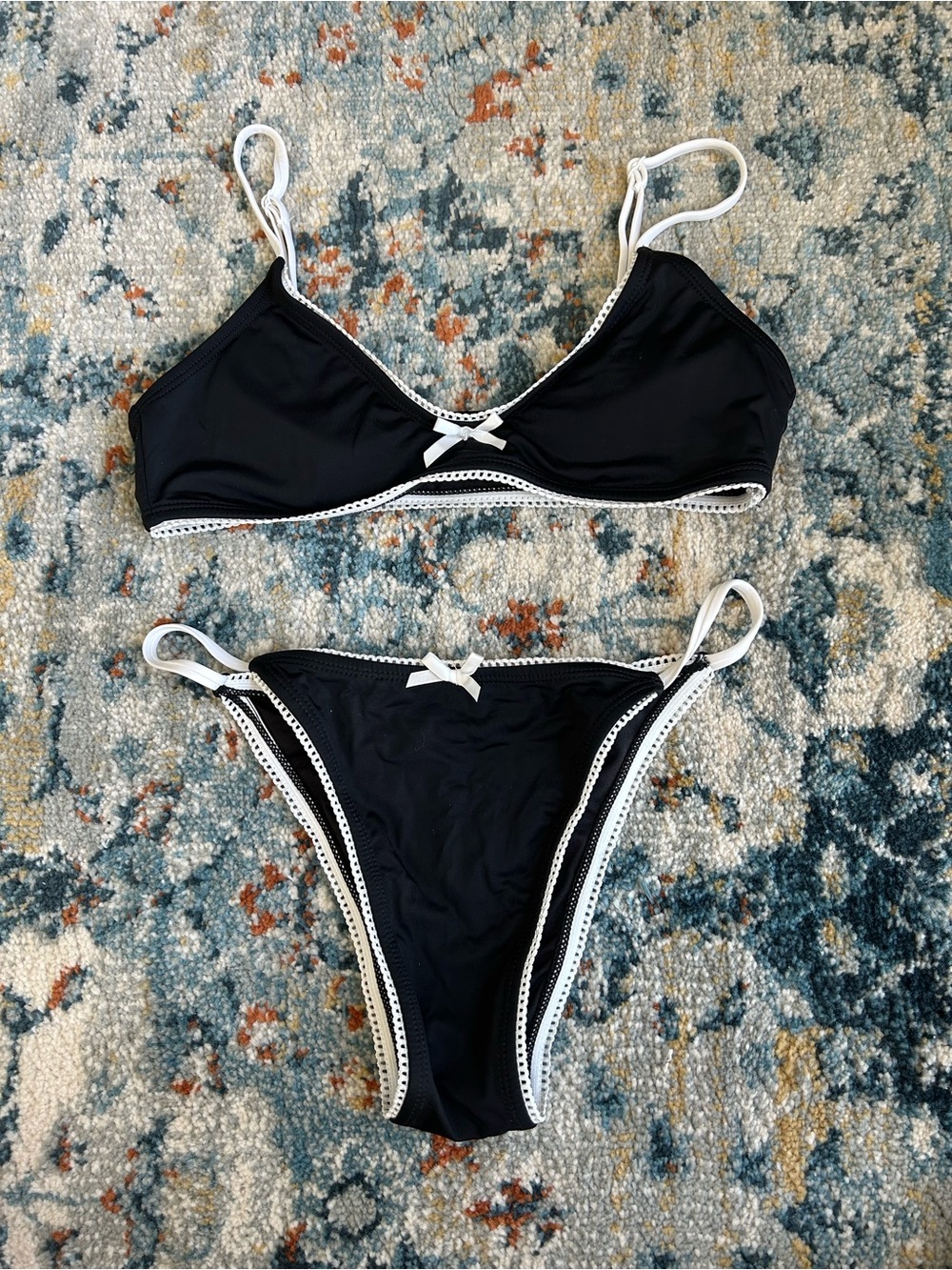 Ardene Black and White Bikini Set